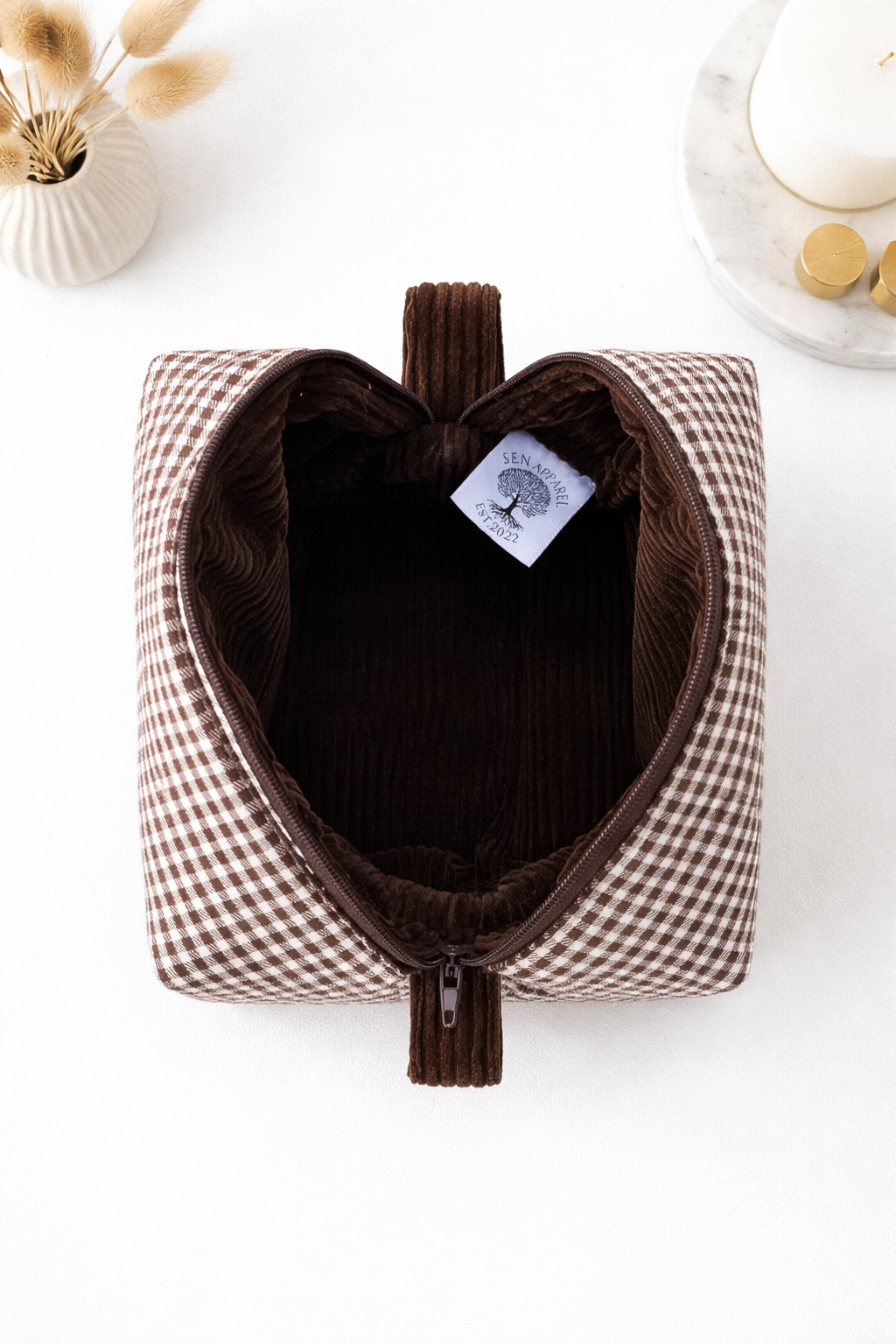 Mocha Makeup Bag